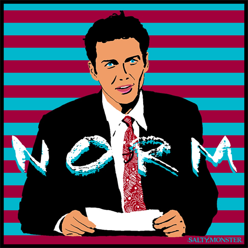 Norm Macdonald pop art shirt Weekend Update SNL Funny