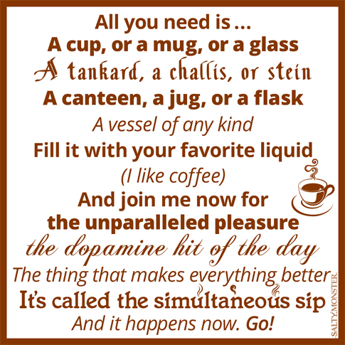 Coffee with Scott Adams fan art The Simultaneous Sip Script