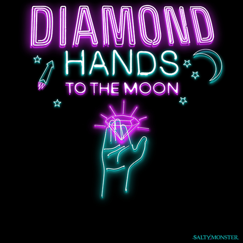 Diamond Hands to the Moon Shirt Stock Market wsb wall street bets amc gme neon